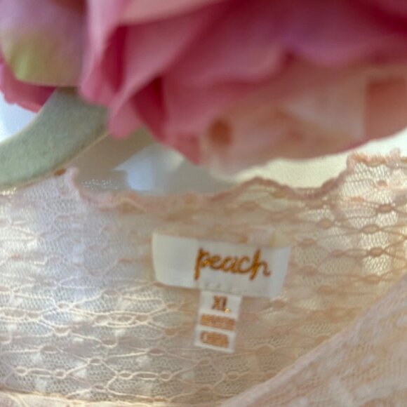 Peach Clothing XL Sheer Fitted Juniors Top - Picture 8 of 8
